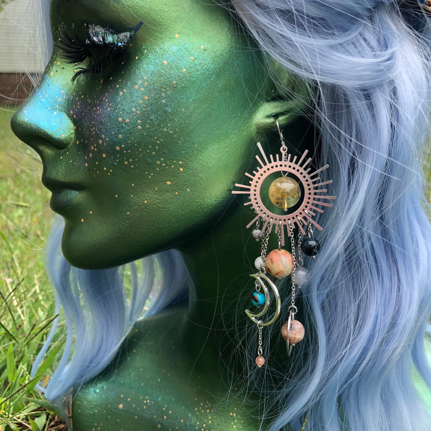 Galaxy Earrings in Stainless Citrine *Viral*