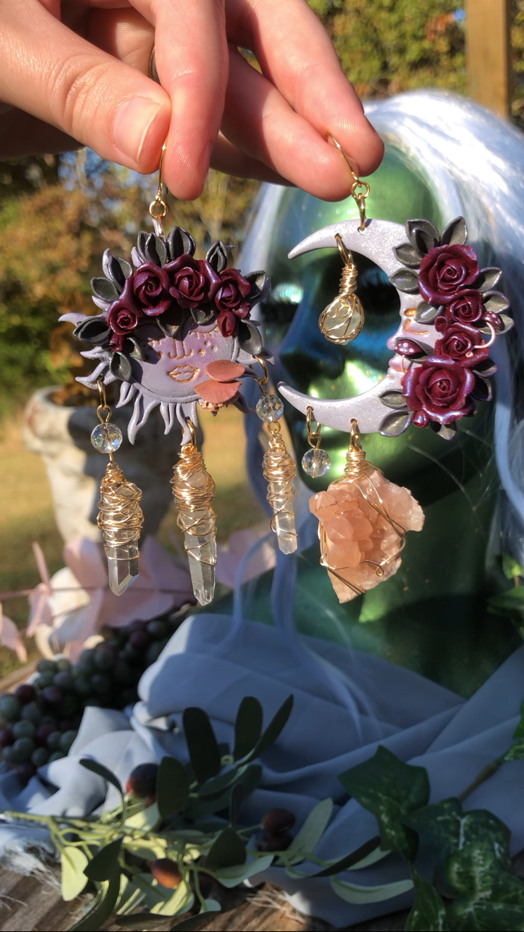 *new* Blushing Celestials (pink amethyst, fluorite, singing brass quartz)