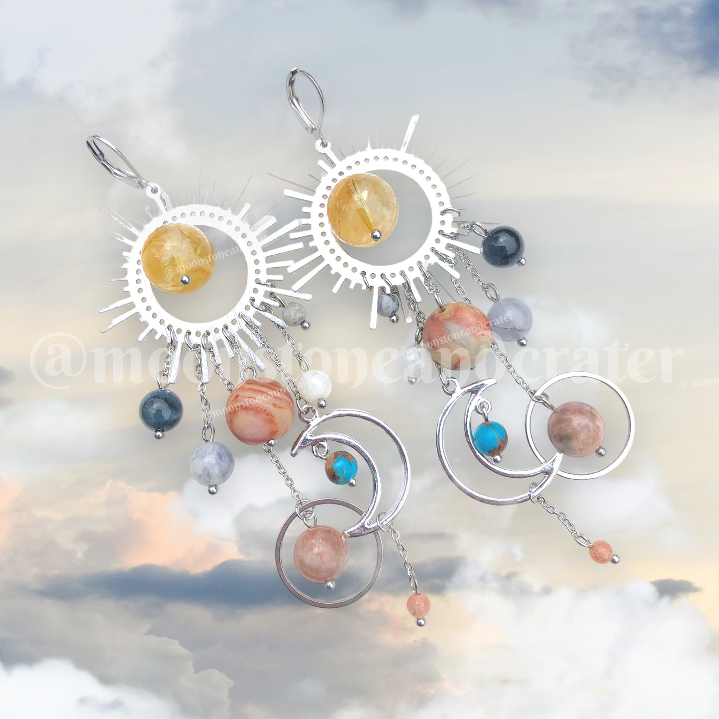 Galaxy Earrings in Stainless Citrine *Viral*