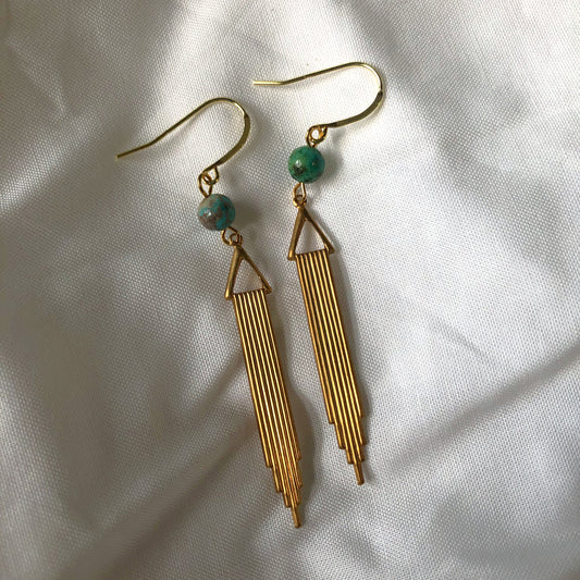 *New* Turquoise Art Deco Dangles