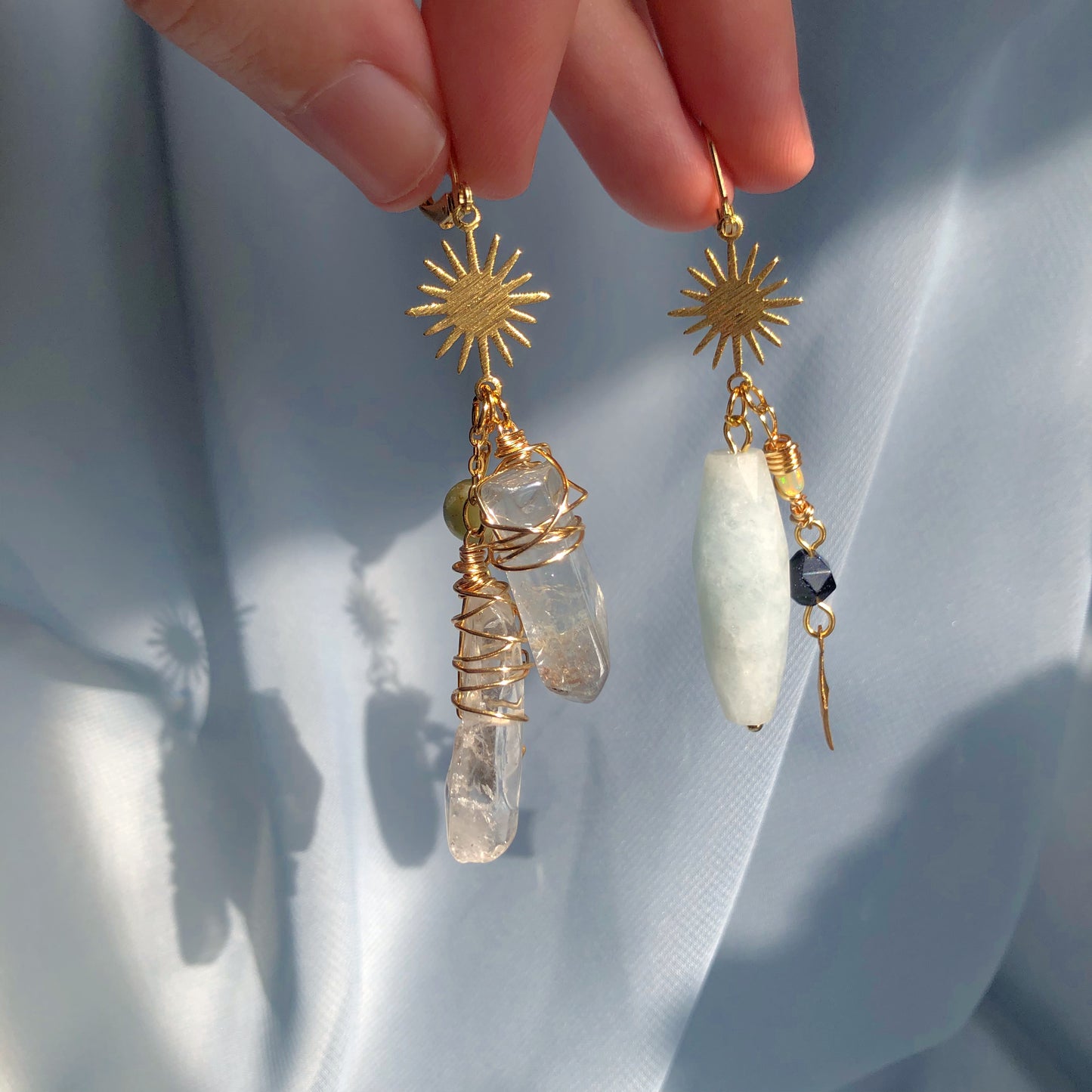 *New* Healer- Clear Quartz, Aquamarine & Fire Opal