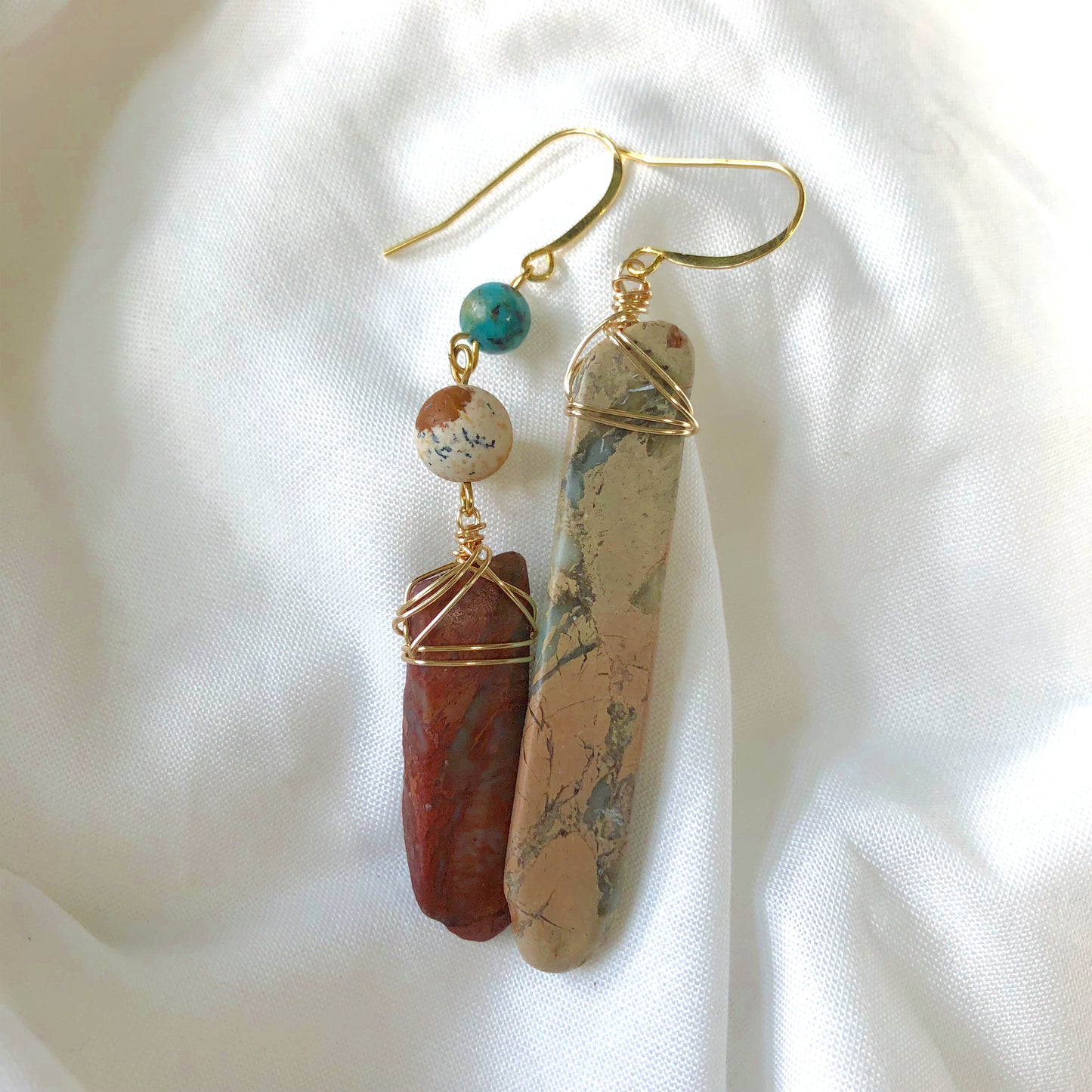 African Opal Jasper Dangles