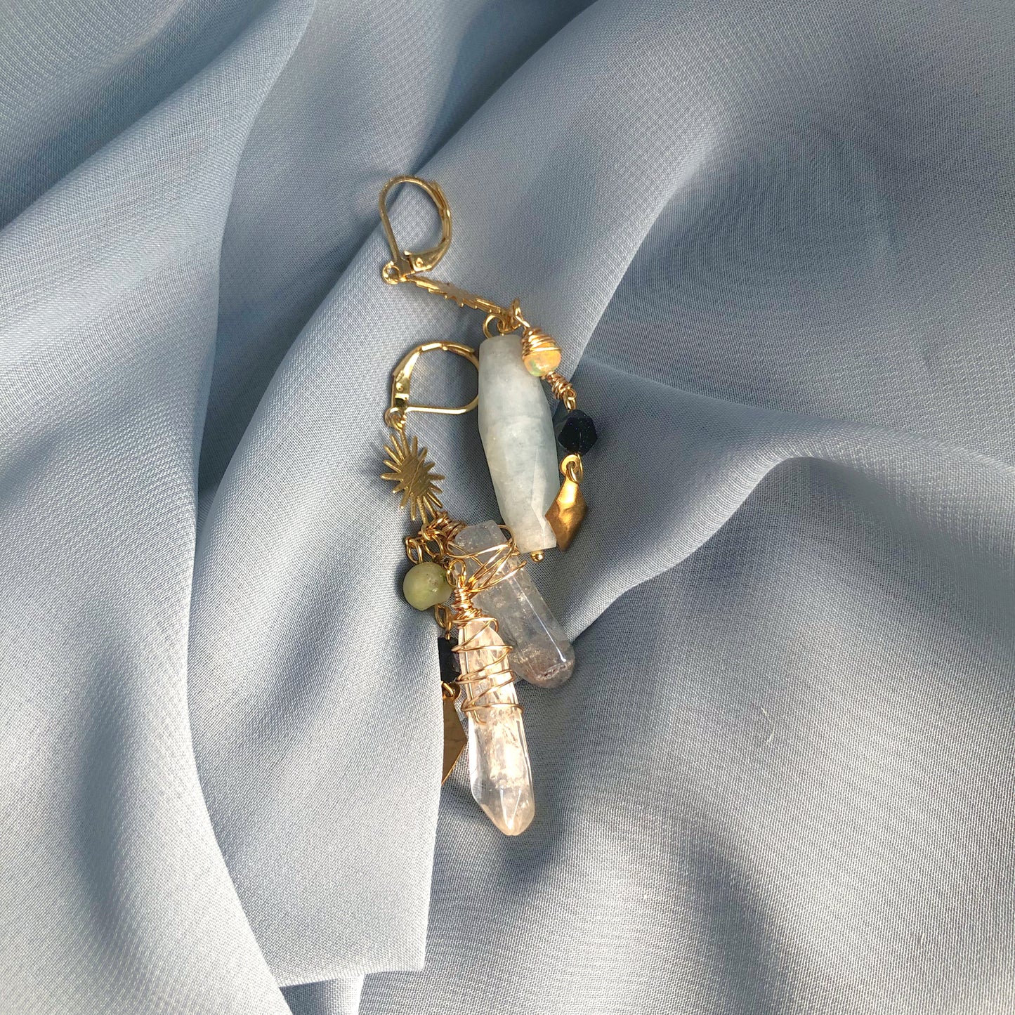 *New* Healer- Clear Quartz, Aquamarine & Fire Opal